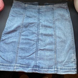 Free people modern femme denim mini skirt
